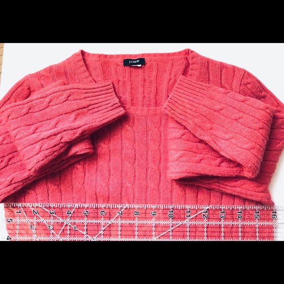 J Crew Pink Cable Crewneck Sweater - Picture 6 of 8